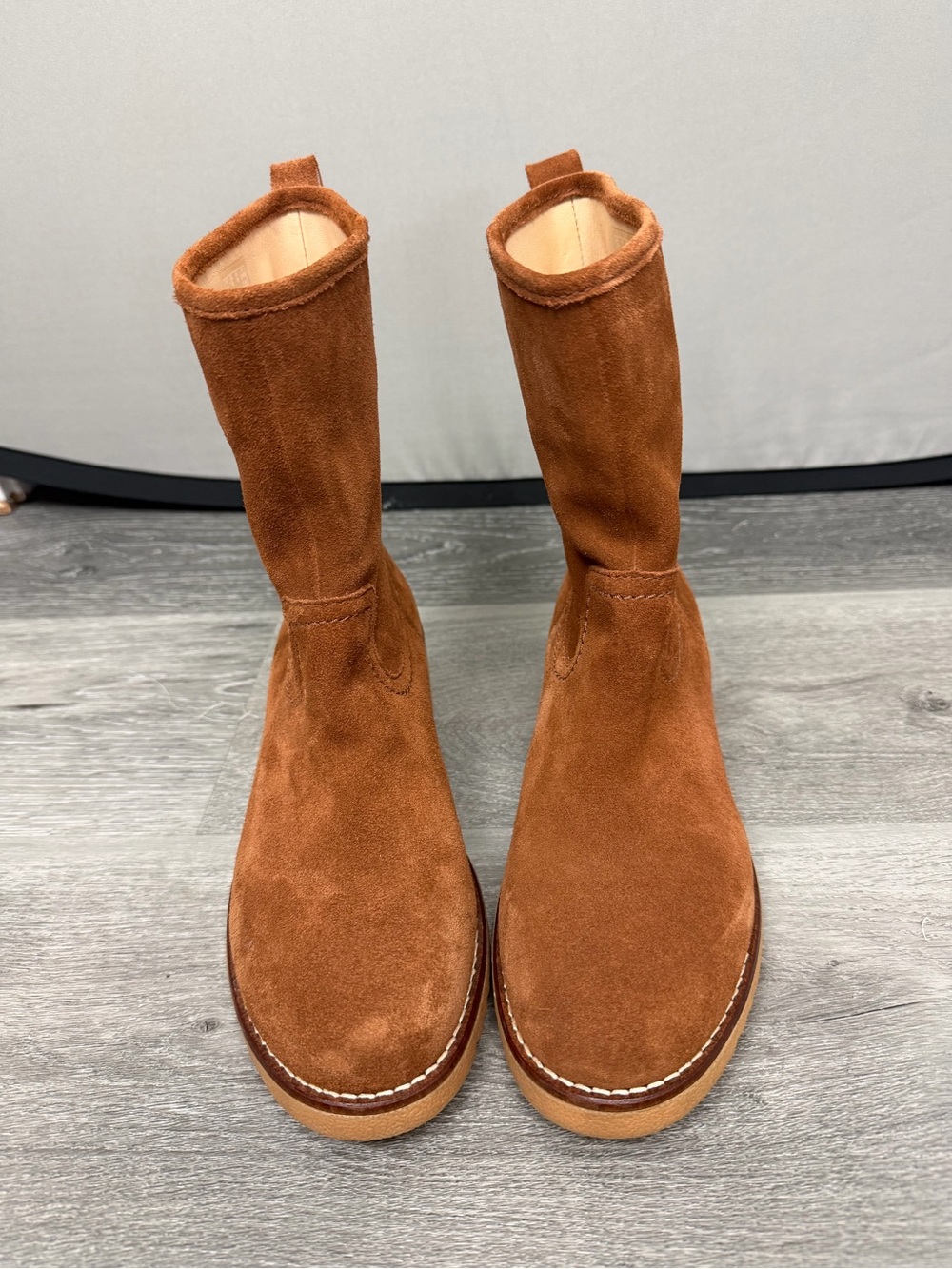 Clarks Women's Rust-Camel Suede Ankle Boots